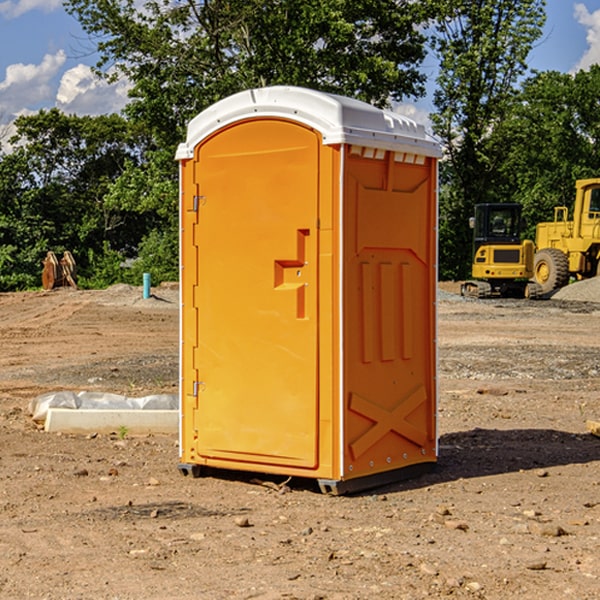 how often are the porta potties cleaned and serviced during a rental period in Mass City